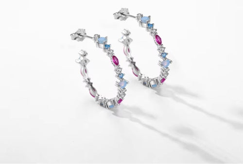 pendientes de plata de ley 925 auténtica para mujer