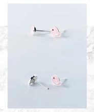 Load image into Gallery viewer, pendientes de plata de ley 925 con diseño de pájaros para mujer