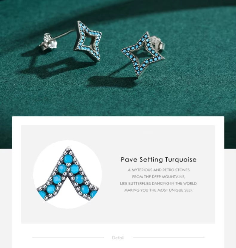 pendientes minimalistas de Plata de Ley 925 para mujer