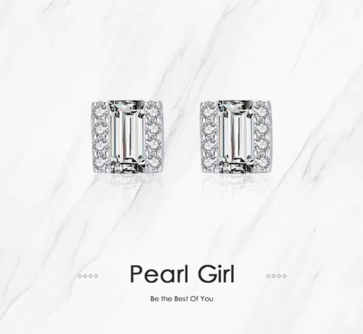 pendientes de plata de ley 925 para mujer, aretes geométricos Vintage
