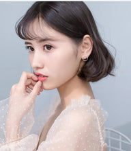 Cargar imagen en el visor de la galería, pendientes geométricos sencillos para mujer, de Plata de Ley 925 auténtica, redondos