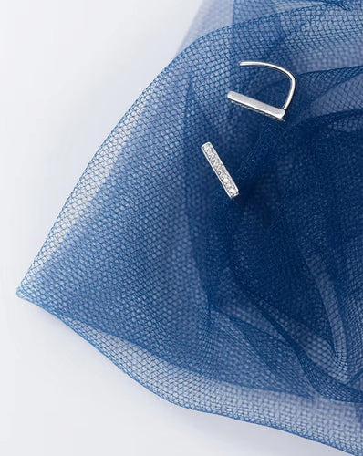 pendientes de plata de ley 925 con forma de U para mujer