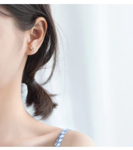 pendientes de tuerca de mariposa para mujer