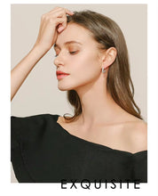 Load image into Gallery viewer, pendientes de plata de ley 925 chapados en platino para mujer