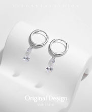 Load image into Gallery viewer, pendientes de aro de Plata de Ley 925 para mujer