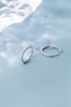 Load image into Gallery viewer, pendientes de aro de Plata de Ley 925 auténtica para mujer