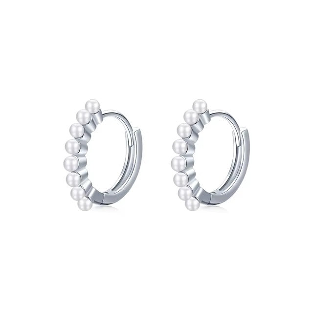 pendientes de aro de plata de ley 100% para mujer