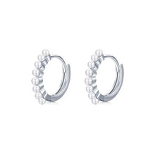 Cargar imagen en el visor de la galería, pendientes de aro de plata de ley 100% para mujer