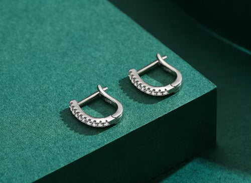 pendientes románticos de cristal de circón transparente para mujer y niña