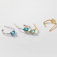 Load image into Gallery viewer, pendientes de plata de ley 925 con Circonia cúbica para mujer, aretes pequeños