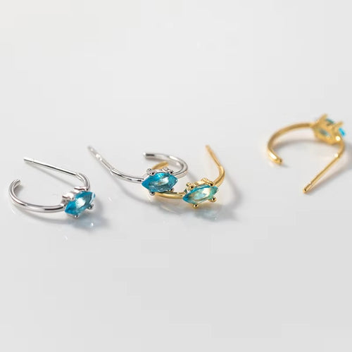 pendientes de plata de ley 925 con Circonia cúbica para mujer, aretes pequeños