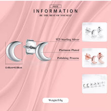 Load image into Gallery viewer, pendientes de plata de ley 2021 con forma de Luna para mujer