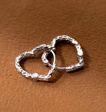 Load image into Gallery viewer, pendientes de aro de Plata de Ley 925 con diseño Vintage para mujer