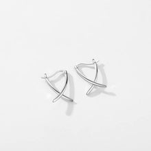 Load image into Gallery viewer, pendientes de aro de Plata de Ley 925 pura para mujer