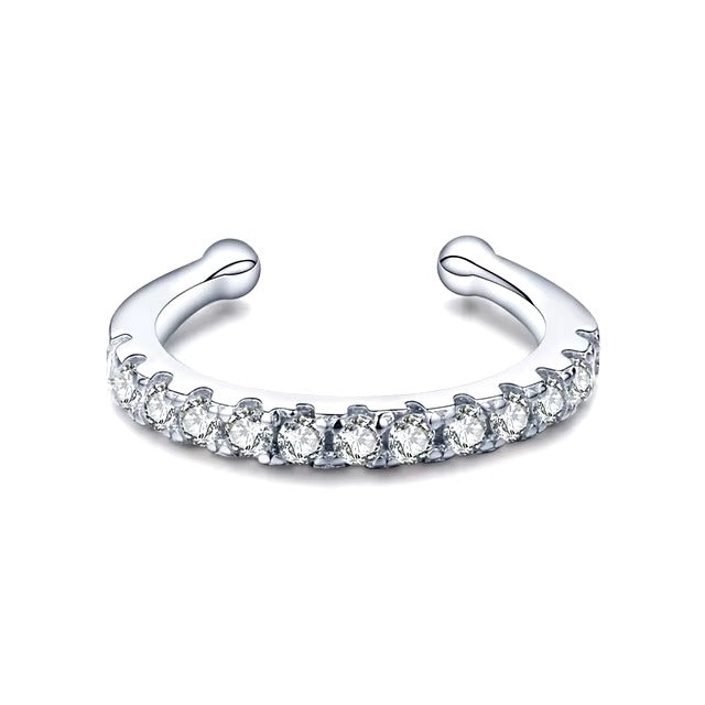 pendientes de plata de ley 925 para hombre y mujer, aretes con Clip brillante de circonita cúbica