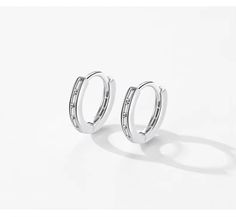 pendientes de aro de Plata de Ley 925 para mujer