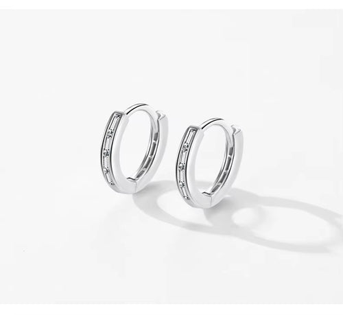 pendientes de aro de Plata de Ley 925 para mujer