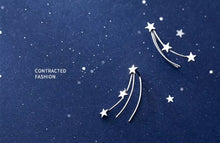 Cargar imagen en el visor de la galería, Venta caliente Real 925 Plata de Ley estrellas línea moda pendientes encanto Simple para mujeres