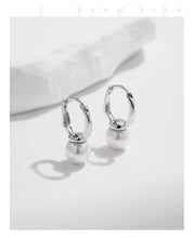 Load image into Gallery viewer, pendientes de aro de Plata de Ley 925 para mujer