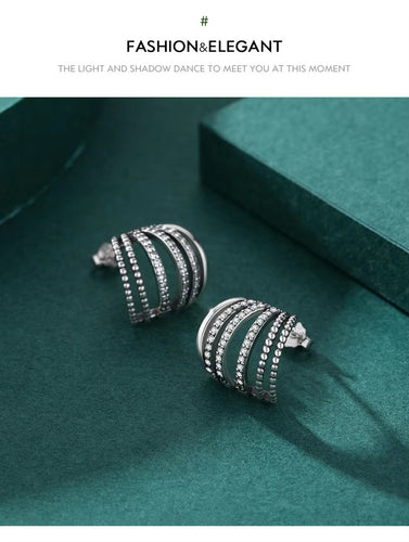 pendientes de tuerca geométricos delicados para mujer