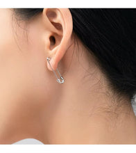 Load image into Gallery viewer, pendientes de broche de plata de ley 925 auténtica para mujer