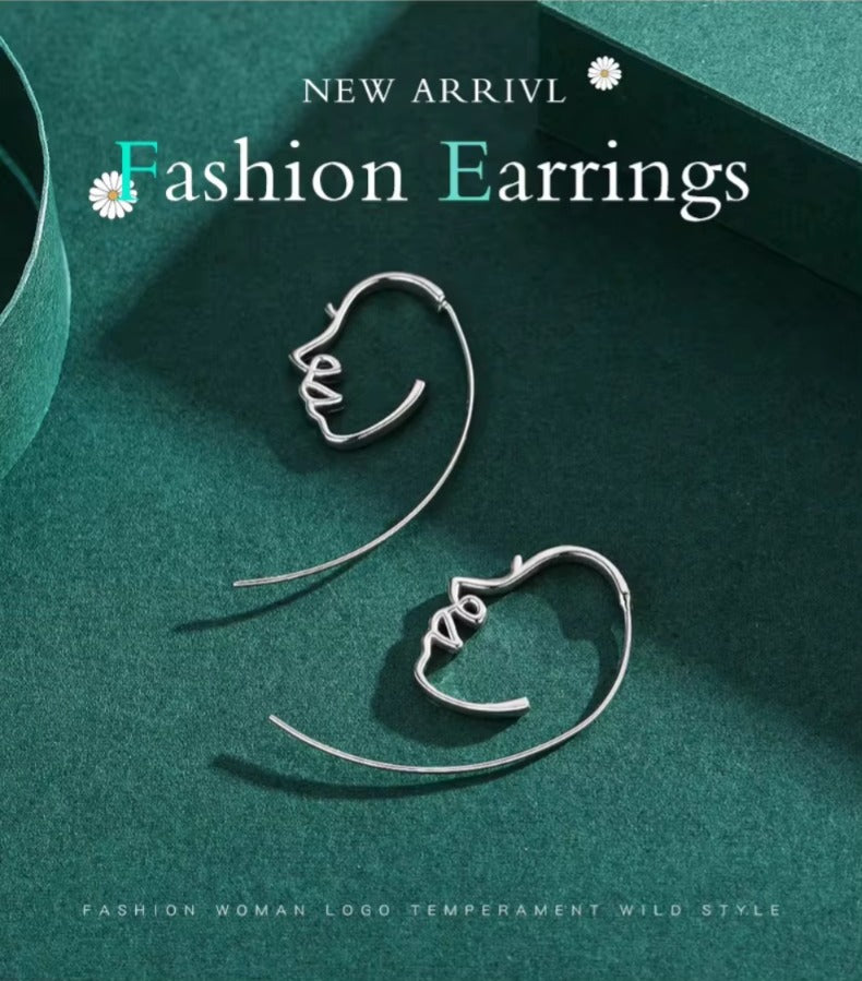 pendientes de aro de plata de ley 100% 925 para mujer y niña