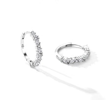 Load image into Gallery viewer, pendientes de aro de Plata de Ley 925 para mujer, joyería de boda