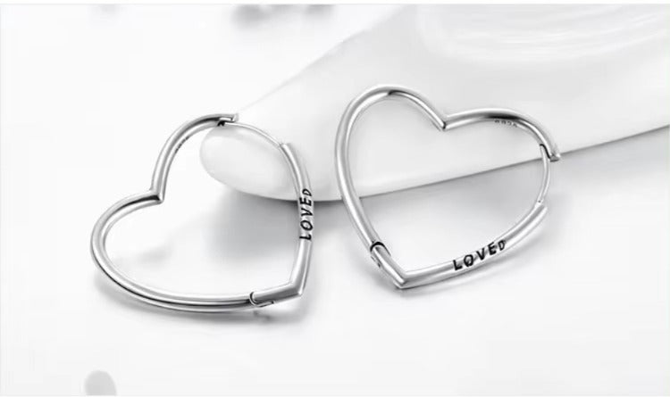 pendientes de aro de plata esterlina 100% 925 para mujer