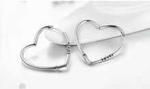 Load image into Gallery viewer, pendientes de aro de plata esterlina 100% 925 para mujer