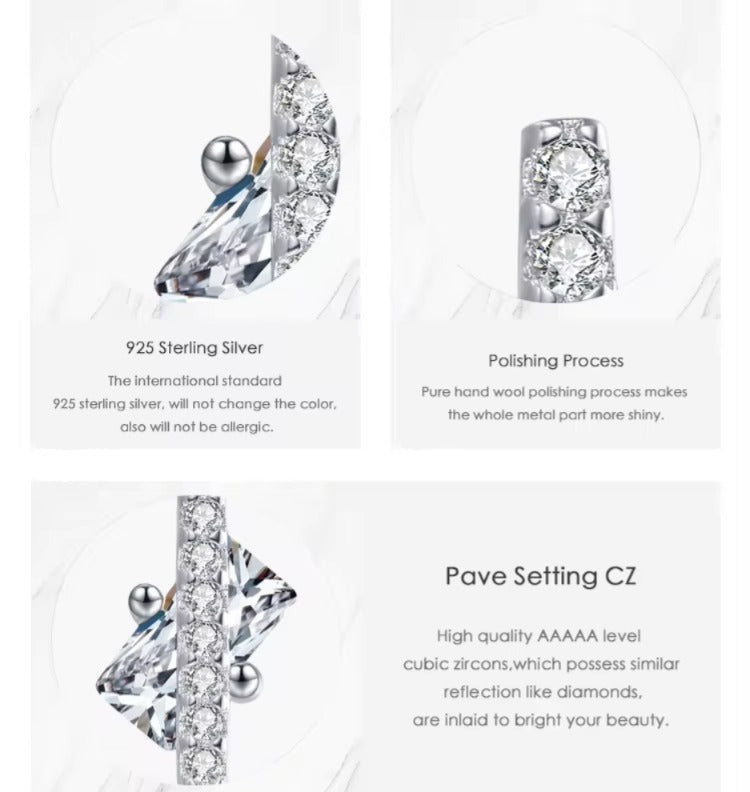 pendientes de plata esterlina 925 para mujer y niña