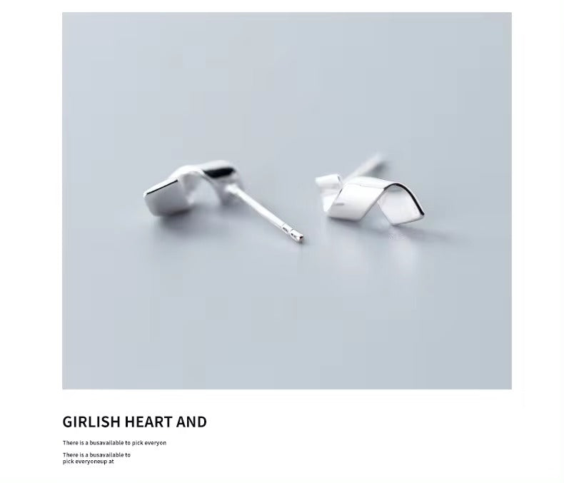 pendientes minimalistas geométricos para mujer, de plata de ley 100% 925 auténtica