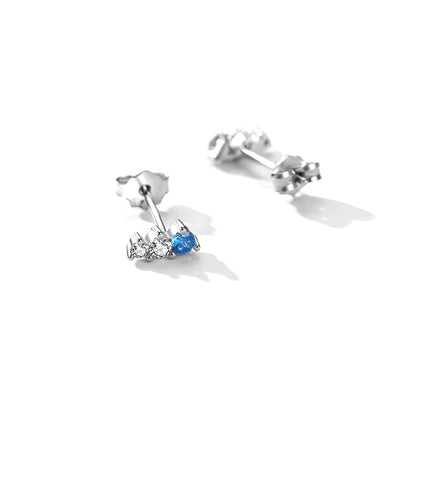 pendientes pequeños de Plata de Ley 925 para mujer