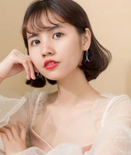 Load image into Gallery viewer, pendientes de plata de ley 925 con forma de cruz para mujer