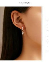 Load image into Gallery viewer, pendientes de aro de plata esterlina 925 para mujer