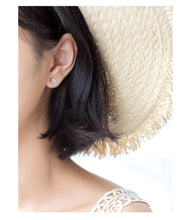 Cargar imagen en el visor de la galería, pendientes románticos de circonita con forma de copo de nieve para mujer, joyería auténtica