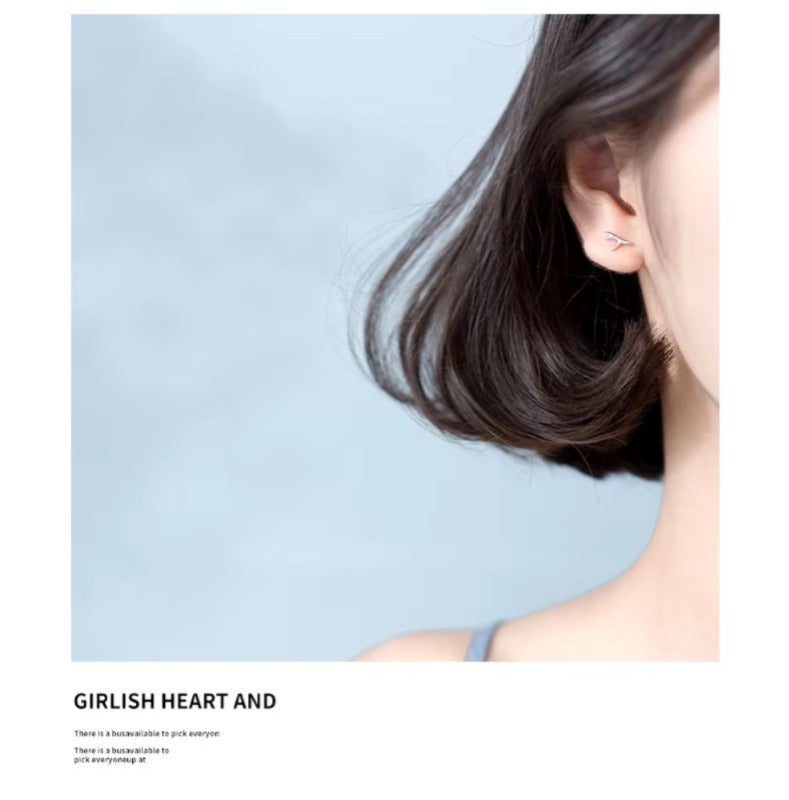 pendientes minimalistas para mujer y niña, joyería de plata de ley 925, aretes de moda