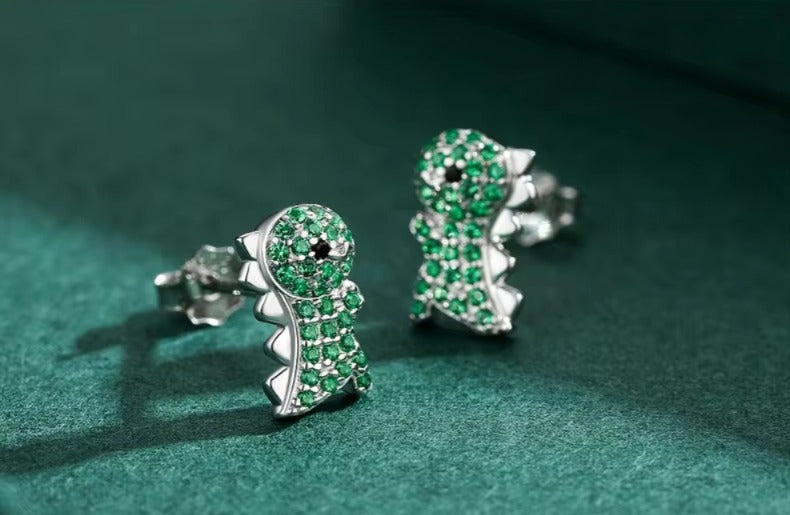 pendientes de tuerca de dinosaurio para mujer