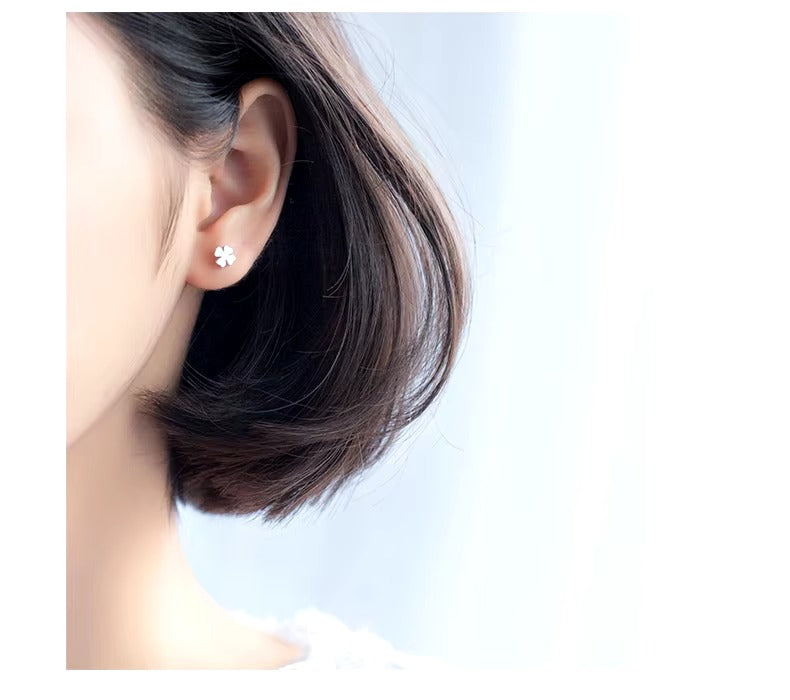 pendientes minimalistas de Plata de Ley 925 para mujer y niña, aretes de tuerca simples