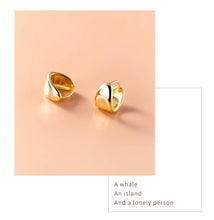 Load image into Gallery viewer, pendientes de Aro para mujer, de Plata Irregular de ley 2021