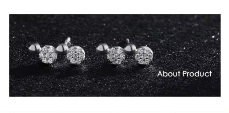 pendientes redondos minimalistas de Plata de Ley 925 auténtica para mujer y niña