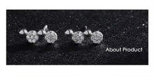Load image into Gallery viewer, pendientes redondos minimalistas de Plata de Ley 925 auténtica para mujer y niña