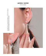 Load image into Gallery viewer, pendientes de plata de primera ley y Circonia cúbica para mujer