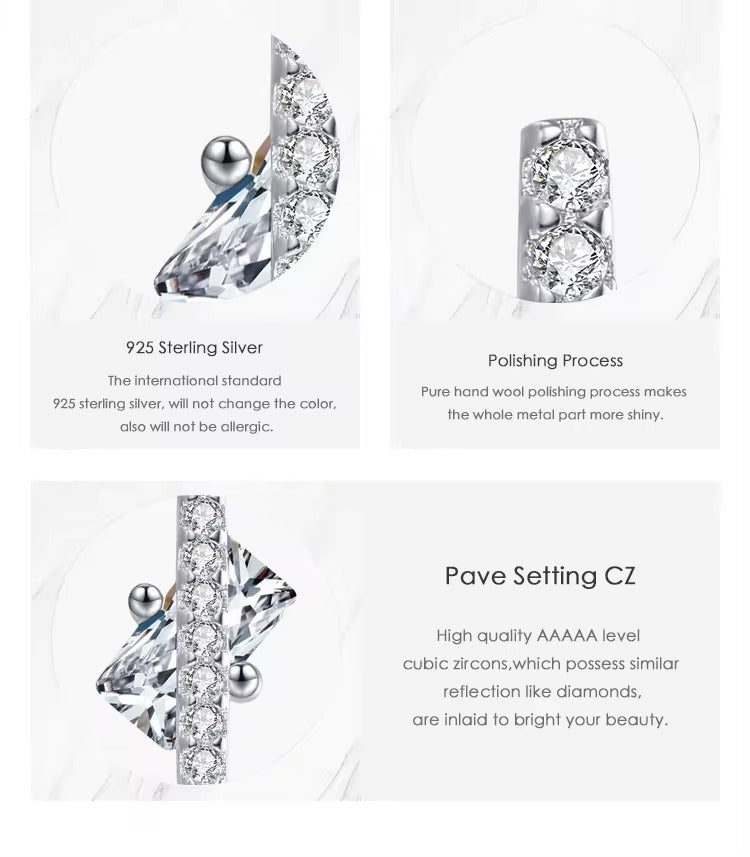 pendientes de plata esterlina 925 para mujer y niña