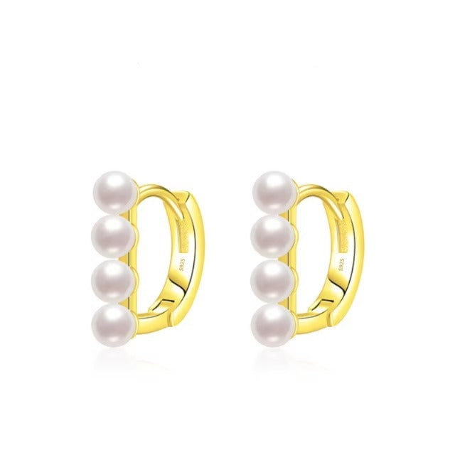pendientes de aro de Plata de Ley 925 para mujer