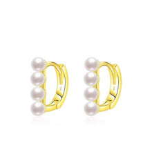 Load image into Gallery viewer, pendientes de aro de Plata de Ley 925 para mujer