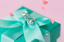 Load image into Gallery viewer, pendientes de plata de ley 100% y Circonia cúbica para mujer, aretes pequeños, plata esterlina 925