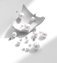 Load image into Gallery viewer, pendientes de plata de ley 925 con perlas de cristal para mujer