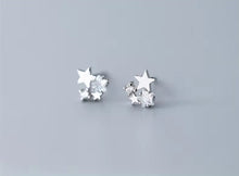 Load image into Gallery viewer, pendientes de plata de primera ley y circón para mujer