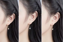 Load image into Gallery viewer, pendientes de gota de 3 colores para mujer, de Plata de Ley 925, brillante, transparente