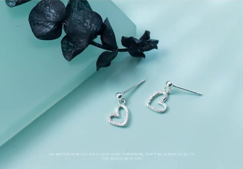 pendientes de plata de ley 925 auténtica para mujer, aretes colgantes Vintage esmerilados